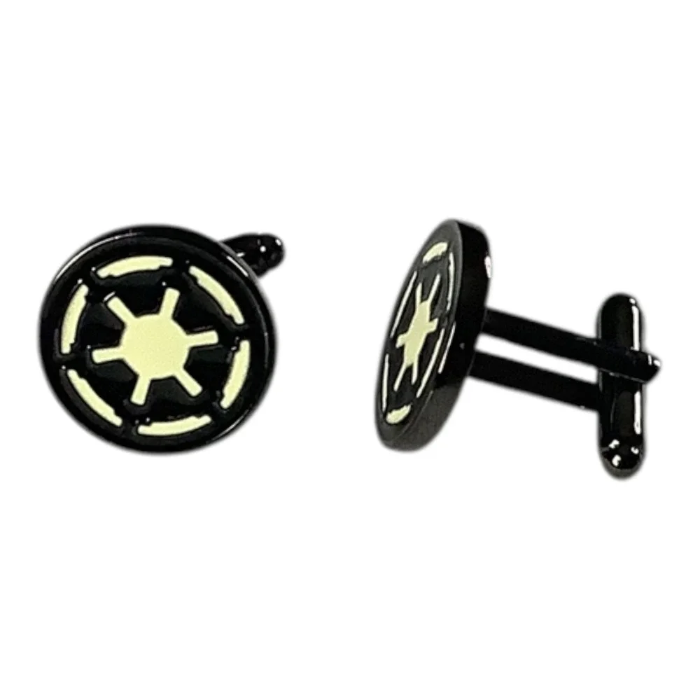 2pcs Star Wars Imperial Empire Symbol Cufflinks For Men Shirt 3cm Round
